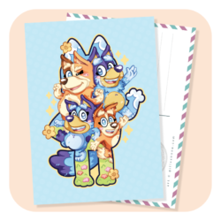 Magical Silhouettes Bluey Postcard