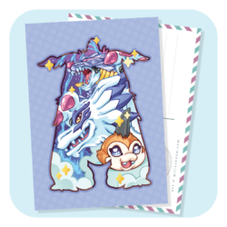 Magical Silhouettes Gabumon Postcard