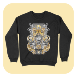 Sailor Moon Dark Side Of The Moon Gold Black Version Sweatshirt