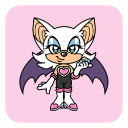 Nya Nya Neko Rouge Enamel Pin [Sonic Cage Dome Collab]