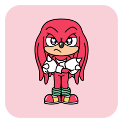 Nya Nya Neko Knuckles Enamel Pin [Sonic Cage Dome Collab]