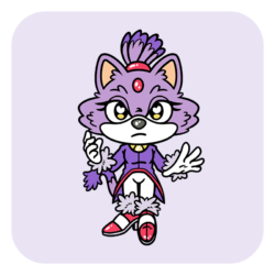 Nya Nya Neko Blaze Enamel Pin [Sonic Cage Dome Collab]