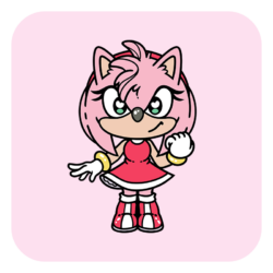Nya Nya Neko Amy Enamel Pin [Sonic Cage Dome Collab]