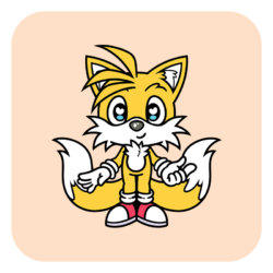 Nya Nya Neko Tails Enamel Pin [Sonic Cage Dome Collab]