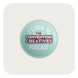 The Convention Creatives “I Listen To” Badge Button