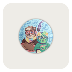 The Convention Creatives PB & Jay Badge Button