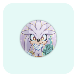 Nya Nya Neko Silver Badge Button
