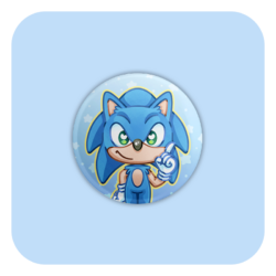 Nya Nya Neko Sonic Badge Button