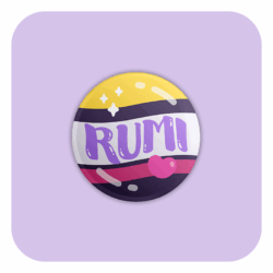 Kpop Demon Hunters Rumi Badge Button