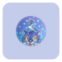 The Tiger and the Magpie Badge Button
