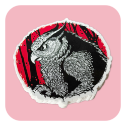 The Owl Bear Waterproof Sticker