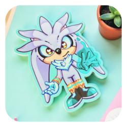 Nya Nya Neko Silver Waterproof Sticker