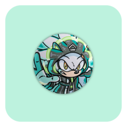 SonicCageDome Your Idol Silver Badge Button