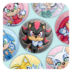 Nya Nya Neko Sonic Badge Button Set of 10