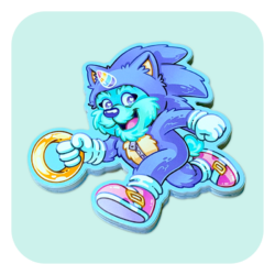 Cubbie Hedgehog Cosplay Waterproof Sticker