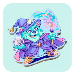 Cubbie Cosplay Wizard Waterproof Sticker