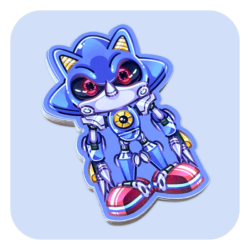 Nya Nya Neko Metal Sonic Waterproof Sticker