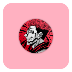 The King Of Curses Badge Button