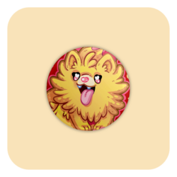 No Thoughts Just Floof Badge Button