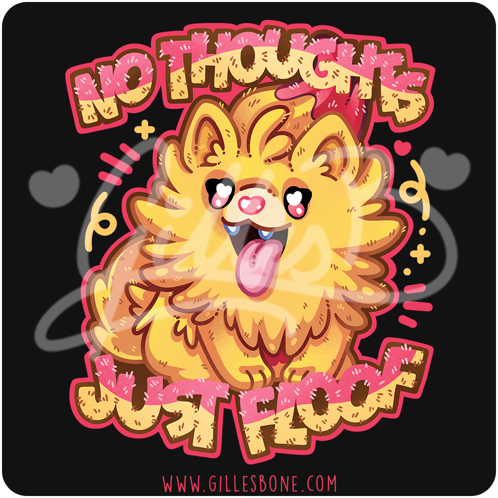 No Thoughts Just Floof T-Shirt - Image 2