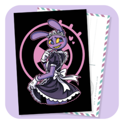 Furry Pin Up Jax Postcard